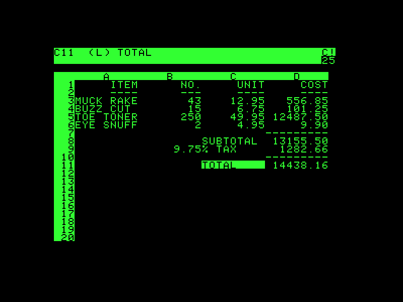 [1979] VisiCalc
